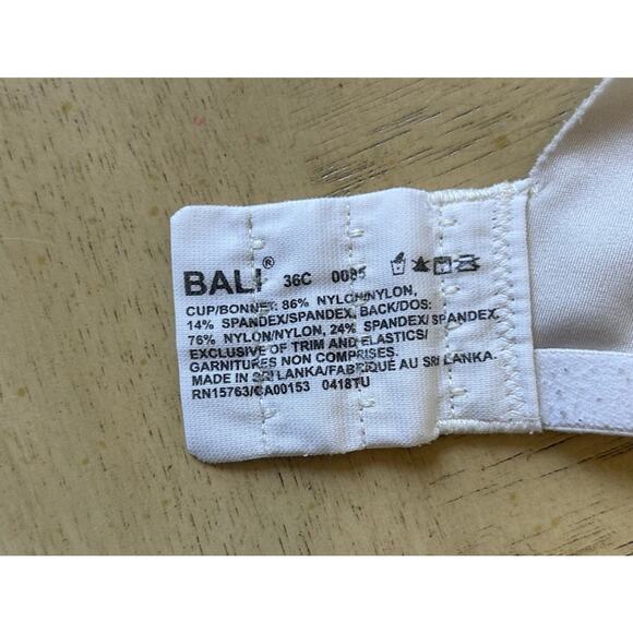 Bali Women's Bra 36C Smooth Shirt Beauty Lift No Show Support Tailored Underwire - Picture 5 of 7
